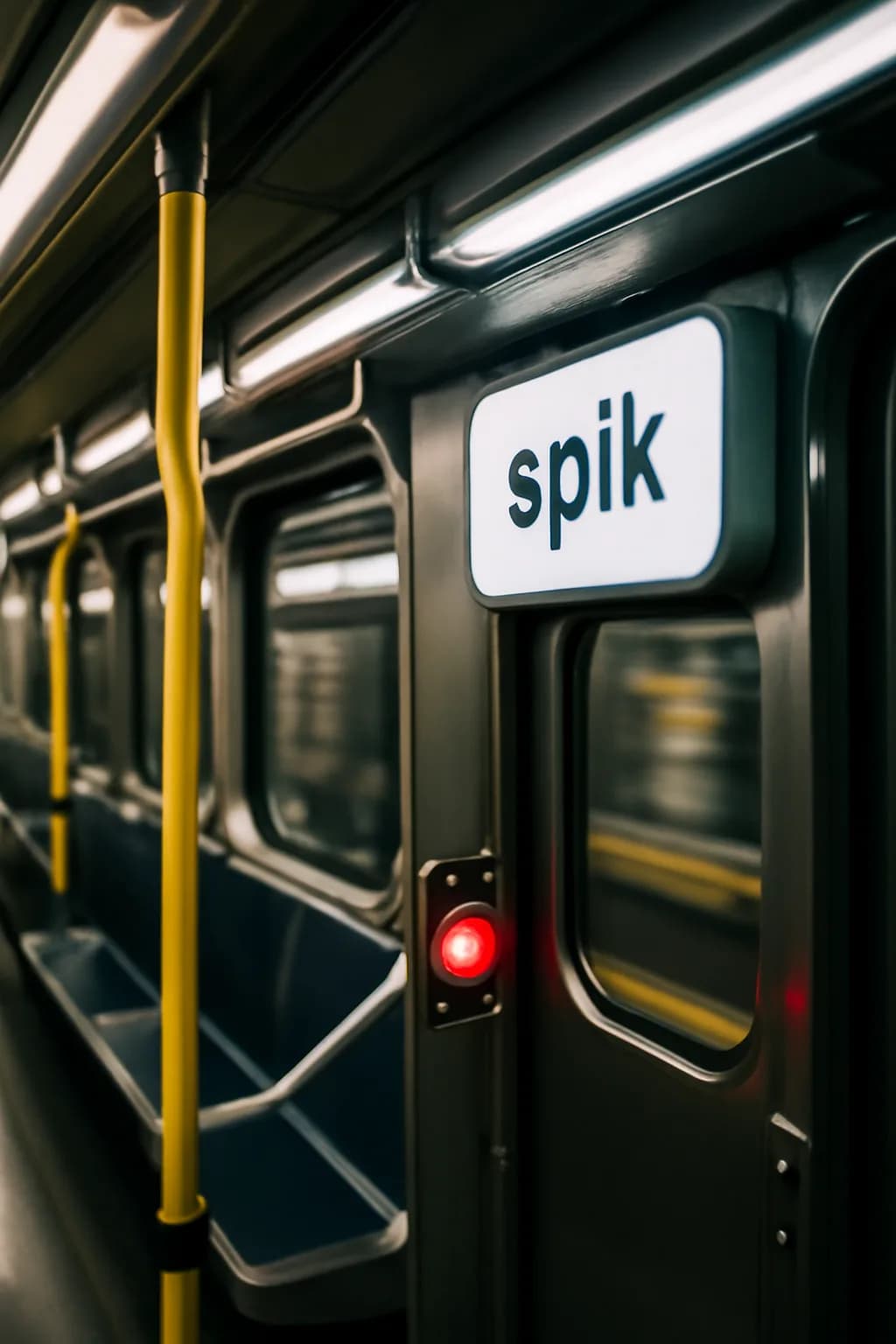 A realistic small workshop at night with warm lamps, precise tools, dust particles, and a cinematic handmade mood. a fast transit-adjacent glimpse with strong leading lines