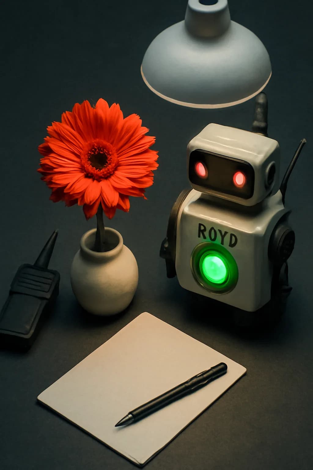 A realistic underground metro platform with a vivid flower installation, moody lighting, and cinematic depth. top-down scene arranged like a ritual table, each item instantly readable