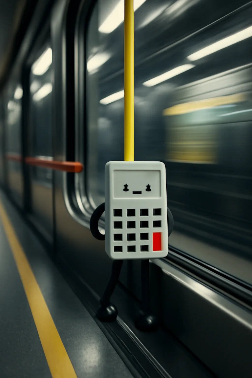 A realistic small workshop at night with warm lamps, precise tools, dust particles, and a cinematic handmade mood. a fast transit-adjacent glimpse with strong leading lines